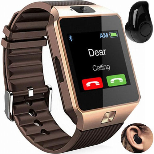 Relógio Smartwatch DZ09 Inteligente Gear Chip Celular Touch + Mini Fone de Ouvido Bluetooth