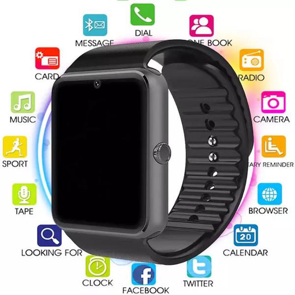 Relógio Smartwatch GT08 Touch Bluetooth Gear Chip Novo Preto - Ke