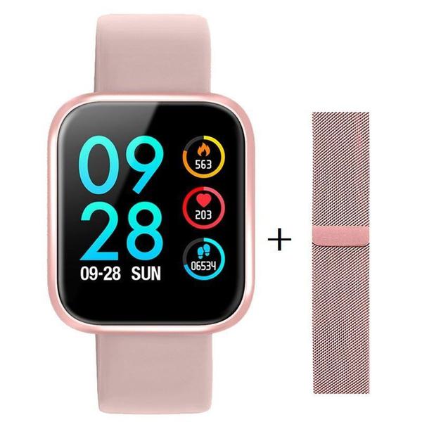 Relógio Smartwatch P80 Touch Screen Monitor Cardíaco Pressão Arterial Sono Passos Android Ios - 3dimports