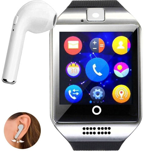 Relógio Smartwatch Q18 Inteligente Gear Chip Celular Touch + Fone de Ouvido Bluetooth I7