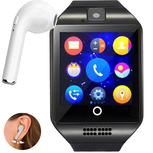 Relógio Smartwatch Q18 Inteligente Gear Chip Celular Touch + Fone de Ouvido Bluetooth I7