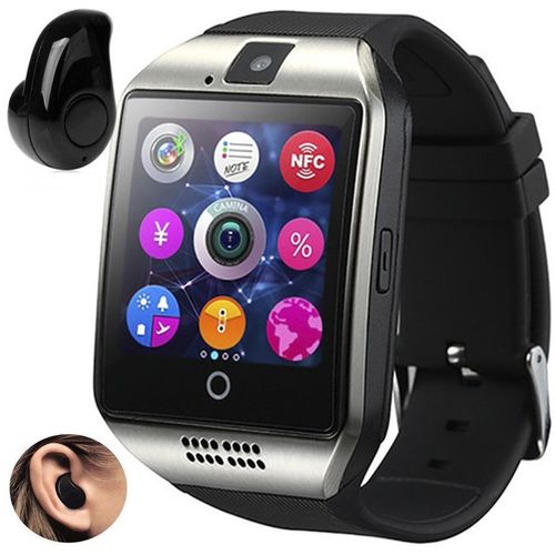 Relógio Smartwatch Q18 Inteligente Gear Chip Celular Touch + Mini Fone de Ouvido Bluetooth