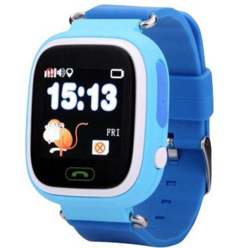 Relógio Smartwatch Q90 Kids Gps Localizador de Crianças Rastreador Chamadas SOS - Azul