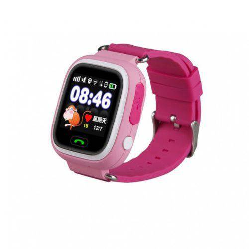Relógio Smartwatch Q90 Kids Gps Localizador de Crianças Rastreador Chamadas SOS - Rosa