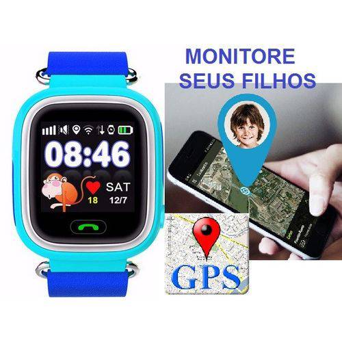 Relógio Smartwatch Q90 Kids Gps Localizador de Crianças Rastreador Chamadas SOS