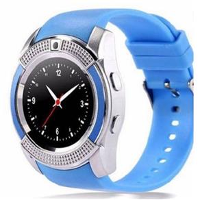 Relógio Smartwatch V8 Inteligente Gear Chip Celular Touch Azul