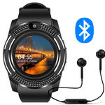 Relógio Smartwatch V8 Inteligente Gear Chip Celular Touch + Fone de Ouvido Bluetooth S6