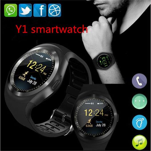Tudo sobre 'Relógio Smartwatch Y1 Inteligente Bluetooth Android & Ios Preto Pedômetro Monitor do Sono Lembrete Sedentário Remote Camera Chamada SMS Mensagem'