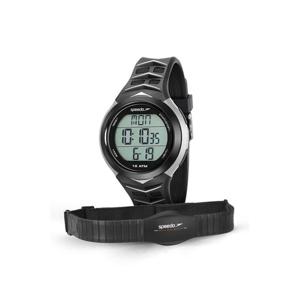 Relógio Speedo Masculino Digital Monitor Cardíaco Preto 80621G0EVNP2