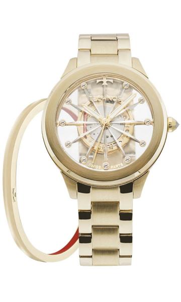 Relógio Technos Feminino Essence Crystal Dourado - F03101AA/K4W