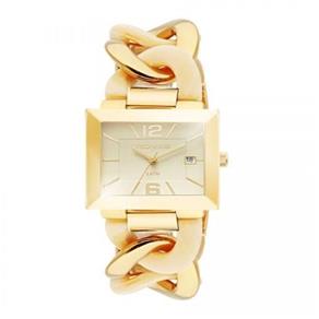 Relógio Technos Feminino Fashion Unique, Pulseira em Aco Dourado e Madre Perola 2115um/4x