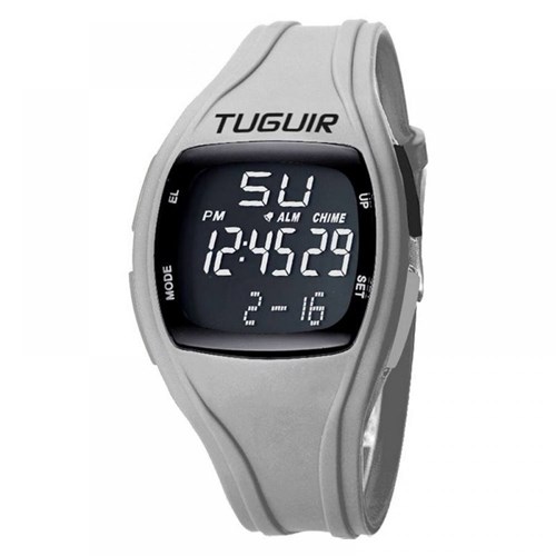 Relógio Tuguir Digital TG1602 Cinza e Preto