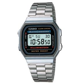 Relógio Unissex Digital Casio A168WA-1UWD - Prata