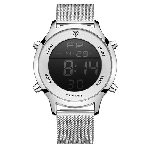 Relógio Unissex Tuguir Digital TG101 - Prata
