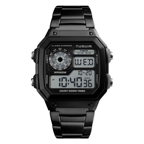 Relógio Unissex Tuguir Digital TG1335 - Preto e Preto