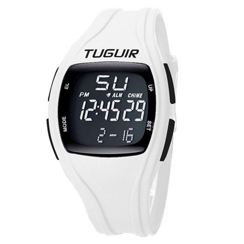 Relógio Unissex Tuguir Digital TG1602 - Branco e Preto