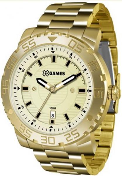 Relógio X-games Masculino Dourado Grande Xmgs1021-c2kx