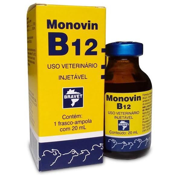 Remédio Injetável Bravet Monovin B12 para Bovinos 20ml