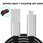 Reparação Rápida Reciclagem Charger Cable 1.5m Liga De Zinco Carga Usb E Cabo De Dados Fast Charge Para Iphone, Samsung, Nexus, Smartphone Android
