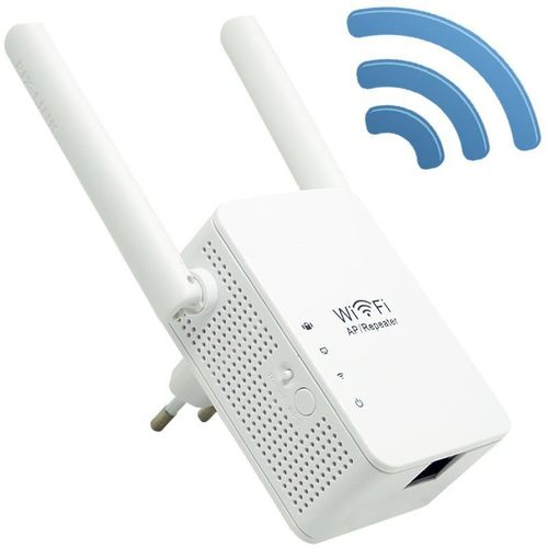 Repetidor de Sinal Wireless Wifi 300 Mbps Wps Extensor Amplificador 2,4Ghz 2 Antenas Branco Bivolt