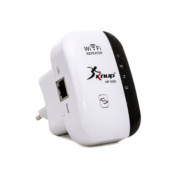 Repetidor de Sinal Wireless Wifi Sem Fio 300m Knup - Kp-3005