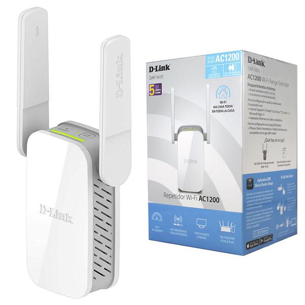 Repetidor de Tomada D-Link Dual Band AC1200 Mbps 2.4 GHz e 5.0 Ghz- DAP-1610