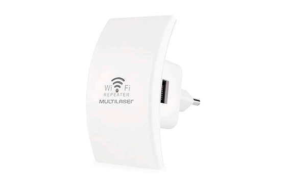 Repetidor Mini Wireless Multilaser 300Mbps Bivolt Branco RE055