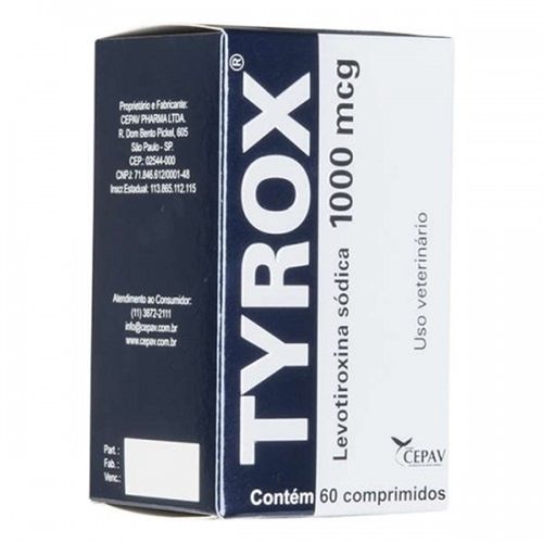 Repositor Hormonal Tyrox 1000mcg 60 Comprimidos