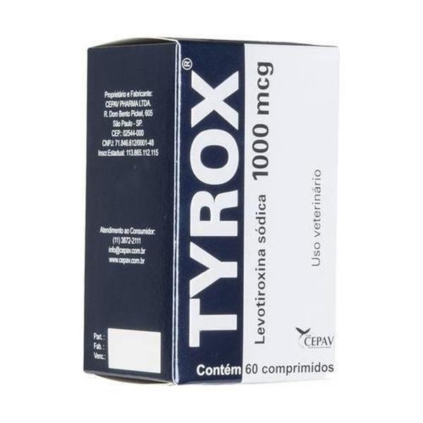 Repositor Hormonal Tyrox Cepav 1000mcg 60 Comprimidos