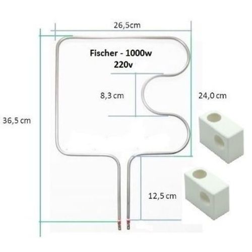 Resistência Elétrica Forno Fischer 1000w 220v 728 + 2 Louças