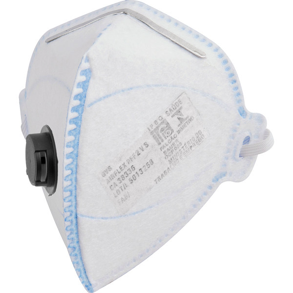 Respirador Descartável Rdv2202 Pff2 Branco Dobrável com Válvula Pó/névoa Ca38336 - Vonder