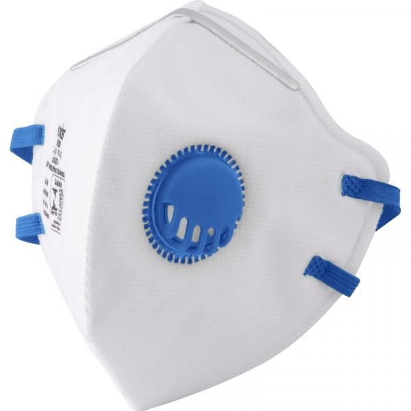 Respirador Descartável Rdv6002 Pff2 Branco Dobrável com Válvula Pó/névoa Ca33539 - Vonder