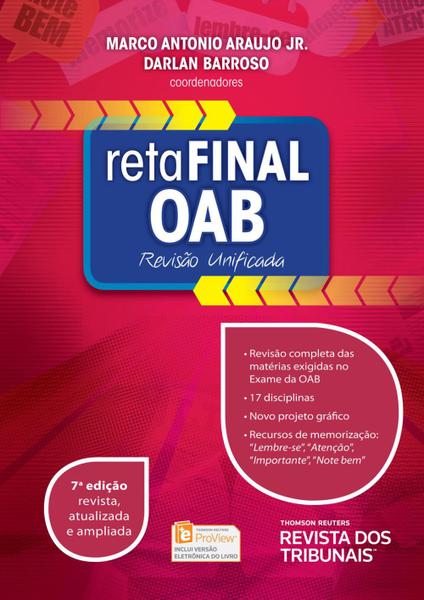 Reta Final OAB - Revisão Unificada - 7ª Ed. 2017 - Rt