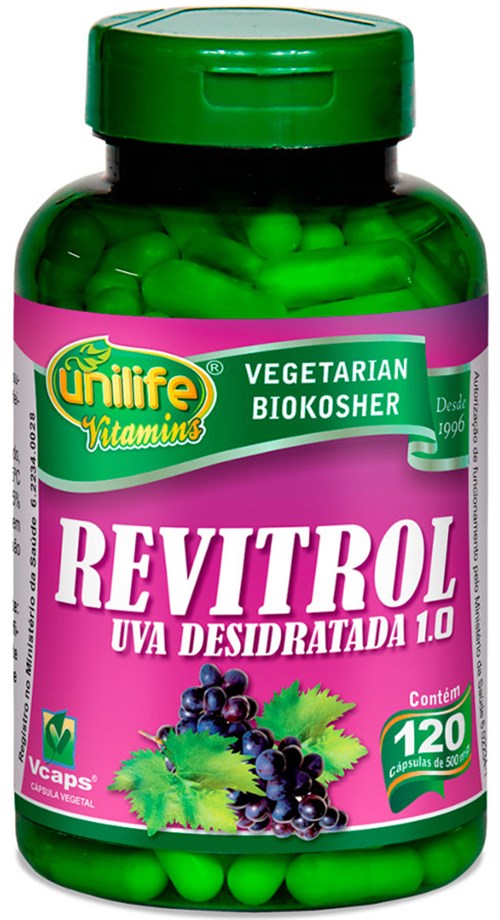 Revitrol Resveratrol Uva Unilife 120 Capsulas 500Mg