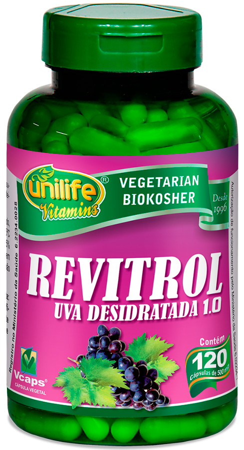 Revitrol Resveratrol Uva Unilife 120 Capsulas 500mg