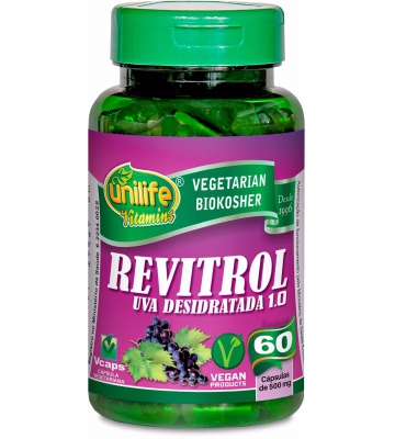 Revitrol Uva Desidratada 120 Cápsulas - Resveratrol - Unilife