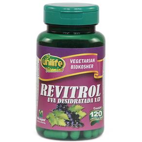 Revitrol Uva Desidratada 500mg Resveratrol - Unilife - Sem Sabor - 120 Cápsulas
