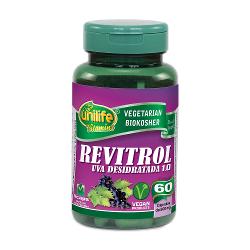 Revitrol Uva Desidratada 60 Cápsulas 500mg Resveratrol - Unilife
