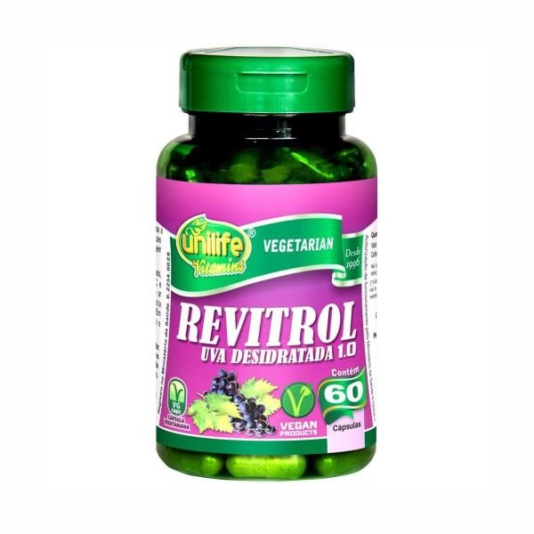 Revitrol Uva Desidratada (Resveratrol) - 120 Cápsulas - Unilife