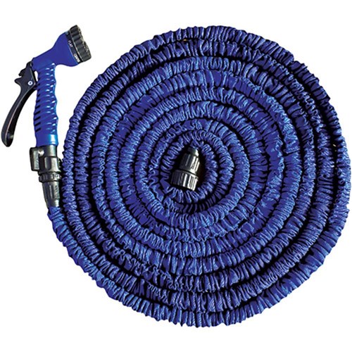 Revolucionária Mangueira Expansível Até 15m , com Gatilho de 7 Funções - Cor Azul - Flex-Hose