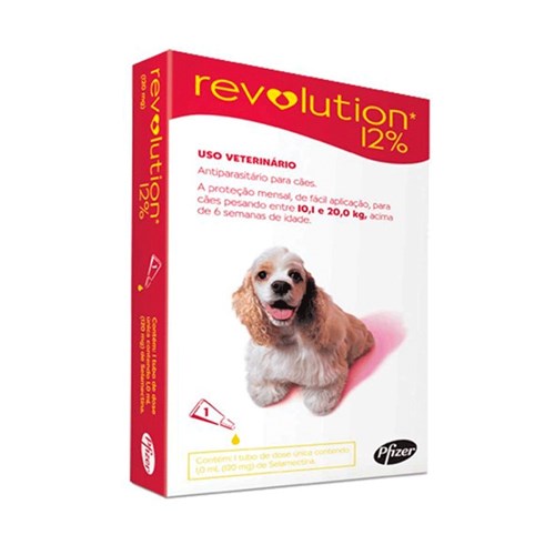 Revolution 12% para Cães Entre 10,1 e 20,0 Kg 1,0ml - Zoetis