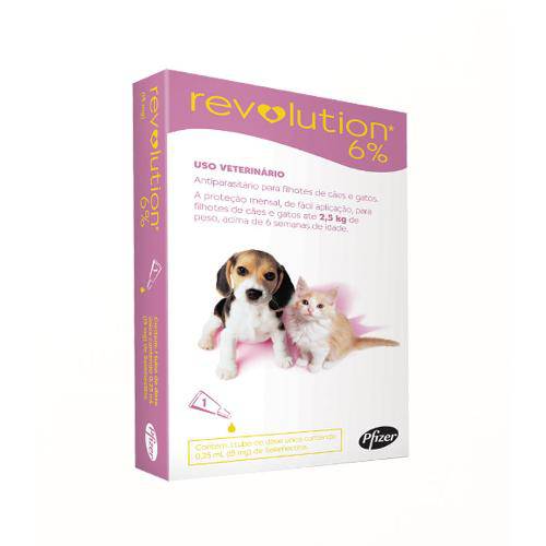 Revolution Cães e Gatos Filhotes Até 2,5kg - 15mg-1 Ampola