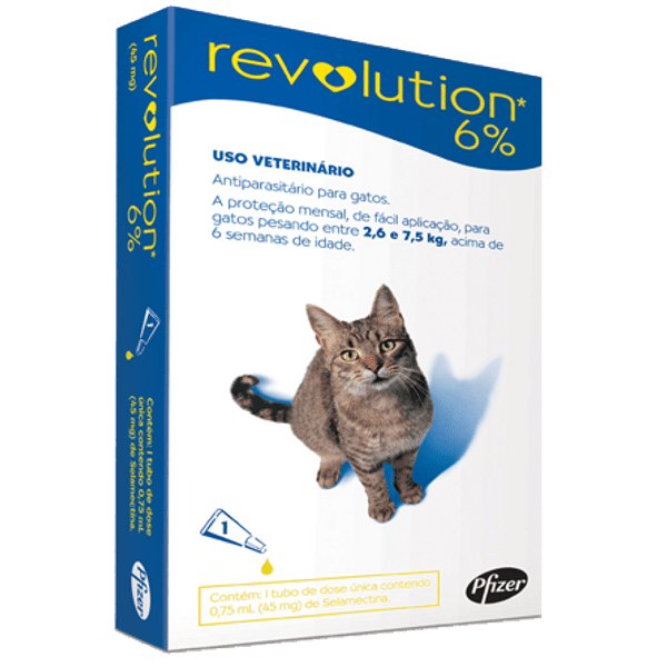 Revolution Gatos de 2,5 a 7,5kg - 1 Unidade