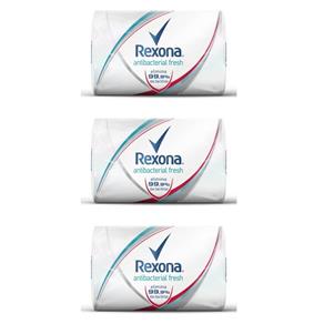Rexona Antibacterial Fresh Sabonete 84g - Kit com 03