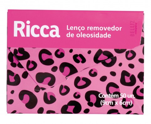 Ricca Lenço Removedor de Oleosidades C/ 50 Unidades (9cm X 6cm)