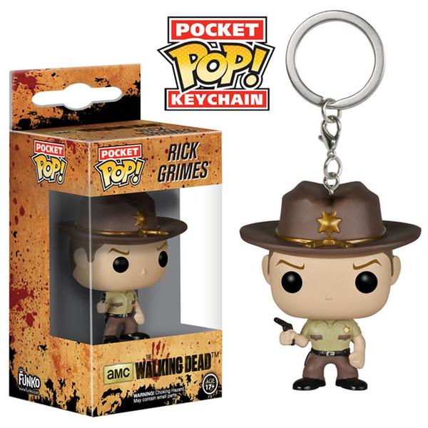 Rick Grimes - Chaveiro Funko Pop Pocket The Walking Dead