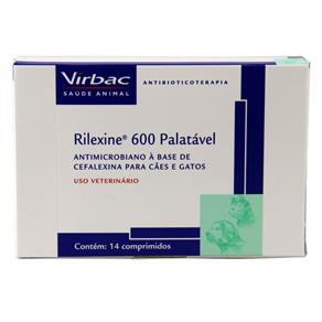 Rilexine 600mg Antibiótico Cães e Gatos C/ 14 Comprimidos - Virbac