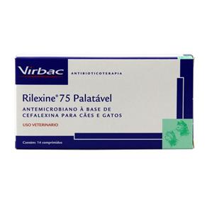 Rilexine 75mg Antibiótico Cães e Gatos C/ 14 Comprimidos - Virbac