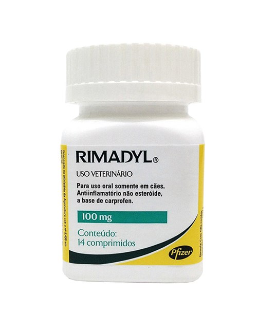 Rimadyl 100mg Zoetis 14 Comp Mastigáveis Antinflamatório Cães