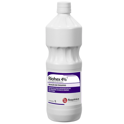 Riohex 4% Rioquímica Solução Alcoólica com Tensoativos Tópica 1 Litro